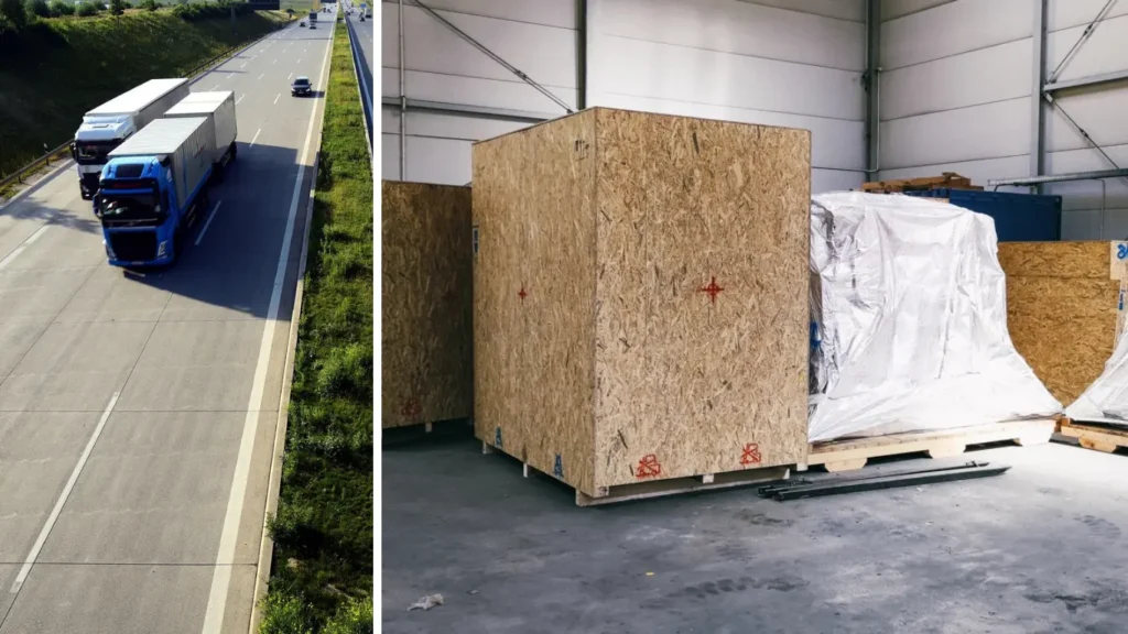 Pakowanie maszyn do transportu drogowego
